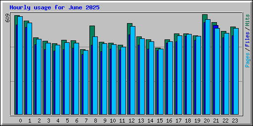 Hourly usage for June 2025