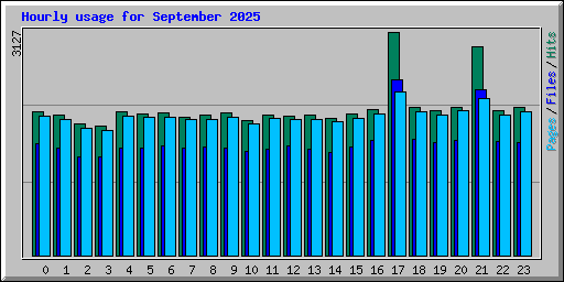 Hourly usage for September 2025